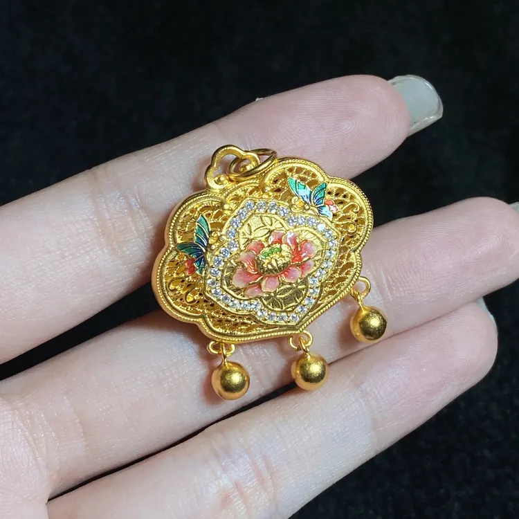 足银银制品 【小北严选】足银如意锁吊坠 -DH44X177