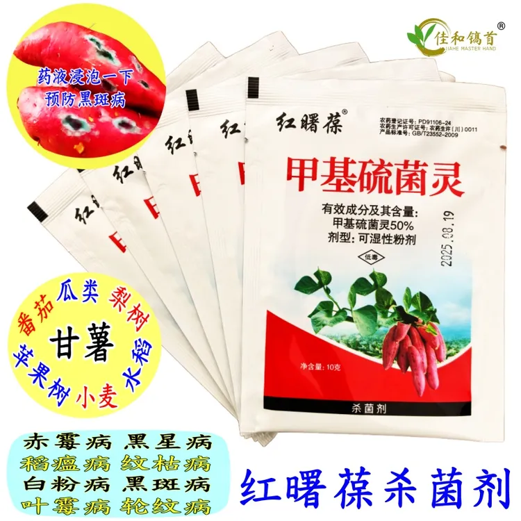 红曙葆50%甲基硫菌灵杀菌剂甘薯红薯黑斑病防腐烂储运储藏瓜番茄