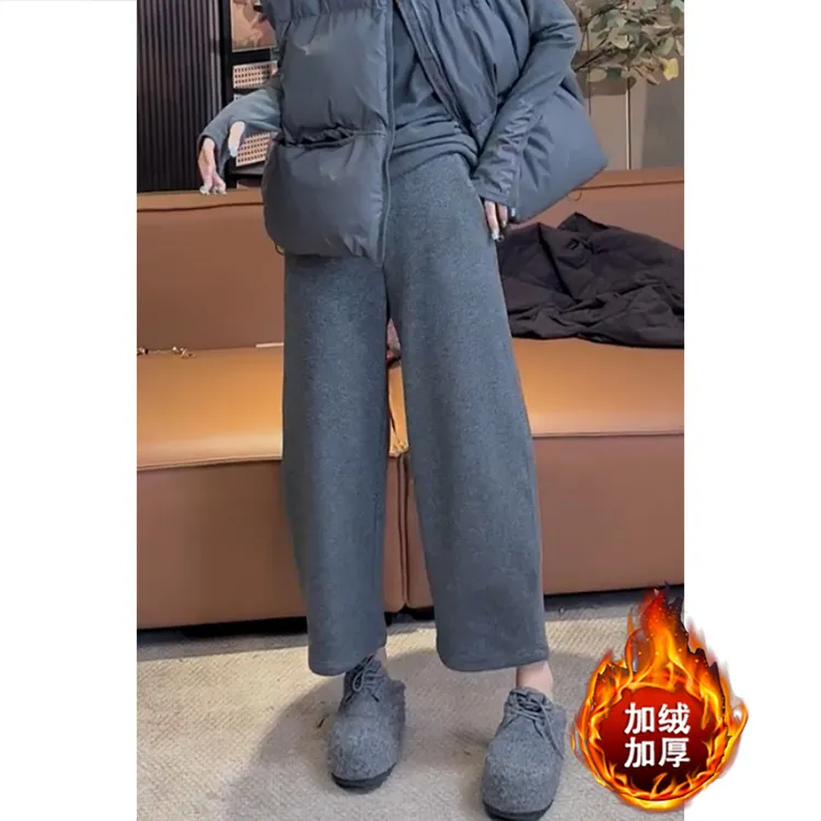 艾塔莉窄版直筒裤显瘦休闲裤卫裤百搭时尚阔腿裤冬季新款女九分裤