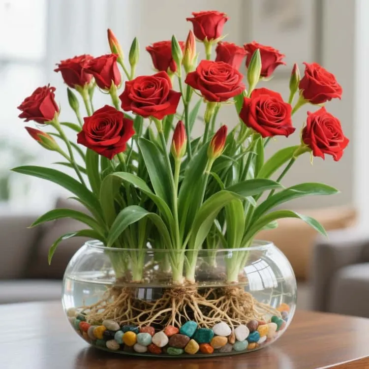 【四季开花】水培玫瑰草花驱蚊四季开花大花浓香型花卉盆栽好养绿植