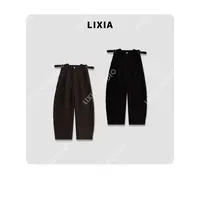 LIXIA【佩斯利】简约时尚风慵懒感直筒长裤西裤-D9605