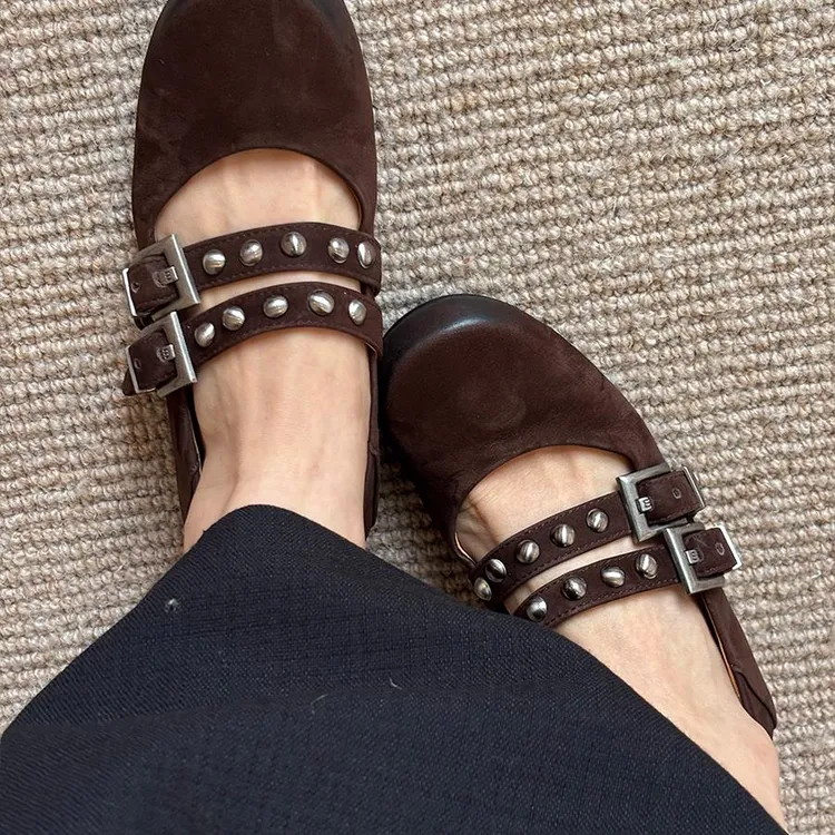 【澳门专柜正品】rubywu【叛逆少女】铆钉金属装饰内增高浅口女单鞋