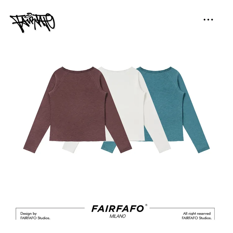 【极简棉柔长袖】CX511G8002百搭宽松简约高级感显白舒适打底长袖