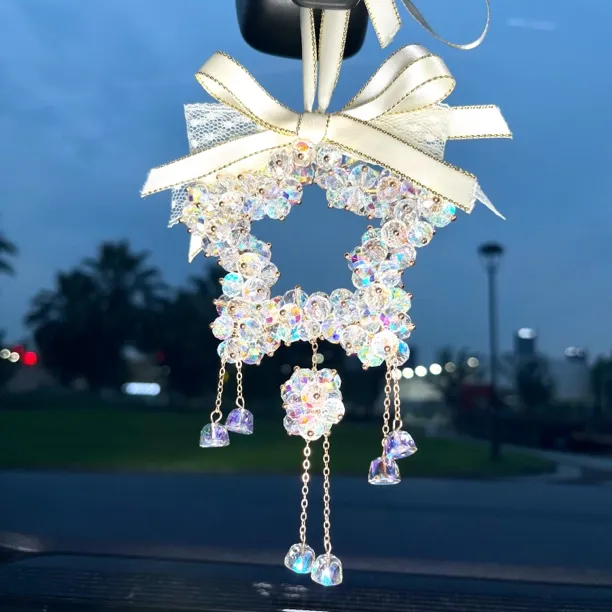 2025新款高档女生车内后视镜吊饰网红爆款星星挂件