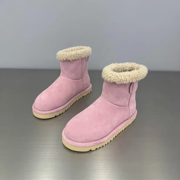 韩系毛口糖果色雪地靴女2025冬季新款大棉保暖显脚小百搭休闲棉鞋