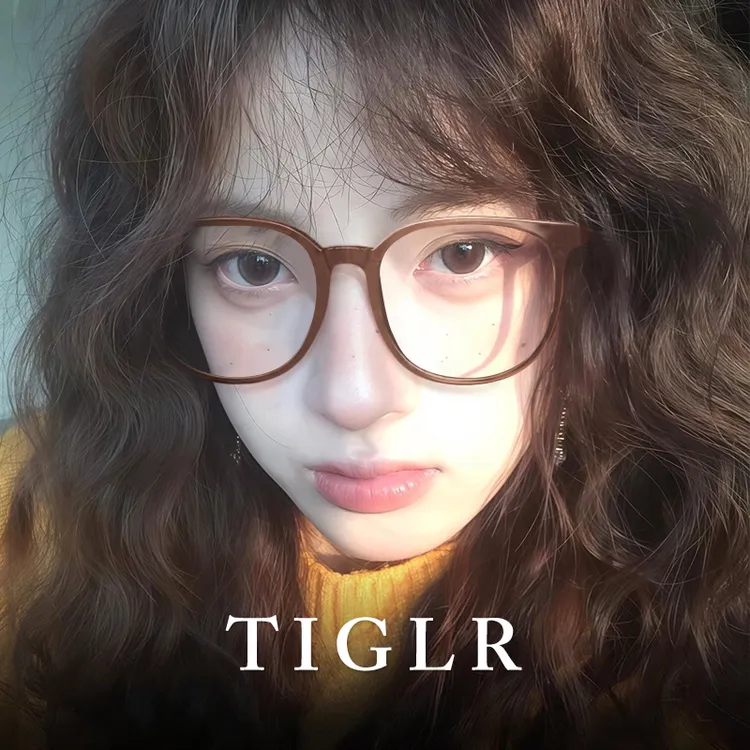 帝格勒冰美式近视眼镜框女可配度数大框方圆脸平光素颜眼睛架