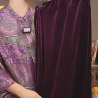 【美锦家】新中式国风女款丝绒鱼尾半裙2580242