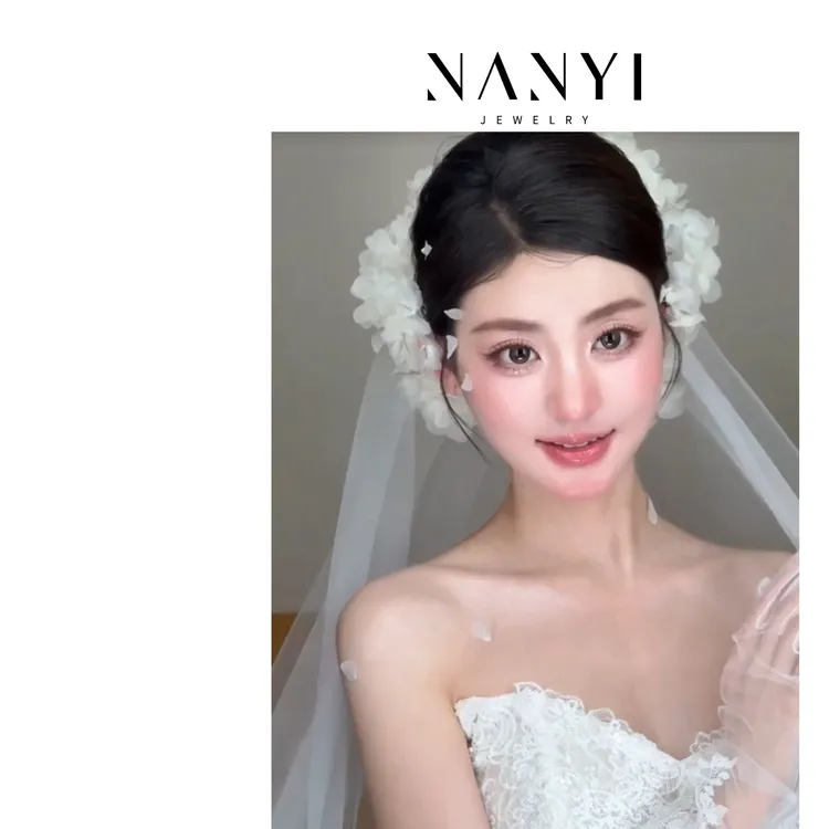 南一｜模特同款 高品大花瓣 白色绣球永生花