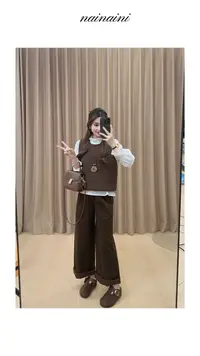 奈奈妮【摩登注解】九分休闲裤女2025小个子秋季新款时尚百搭2829