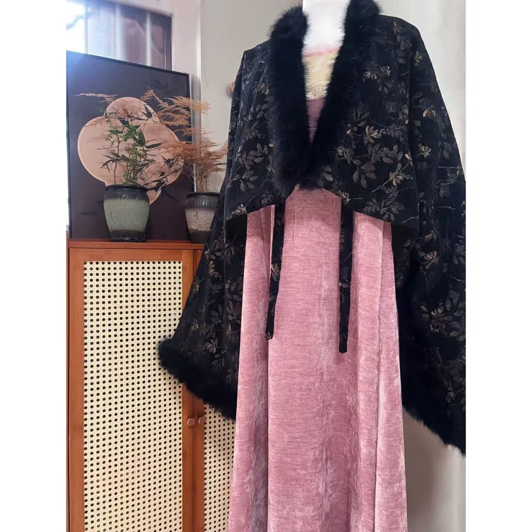 花拾记【金枝玉叶】正品原创齐胸套装披袄唐制汉服女款成人秋冬款