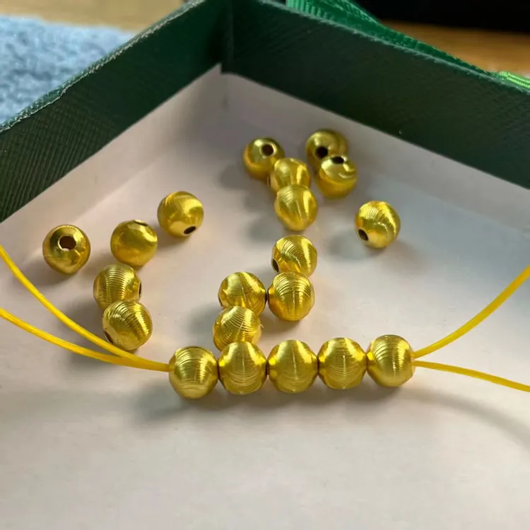 18K金5mm猫眼珠手链项链脚链diy配件[拍10赠1]