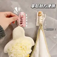 免打孔挂钩可爱痕三钩墙壁强力粘贴门后承重粘钩旋转钥匙挂