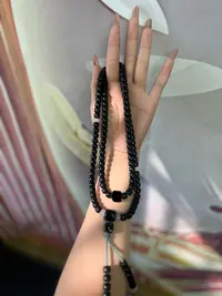 新疆和田玉玉龙喀什河黑青108卡8mm