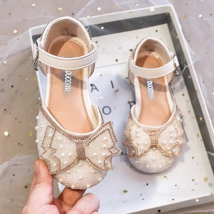 ABC女童凉鞋2025夏季新款软底宝宝夏天公主鞋中大童儿童水晶鞋