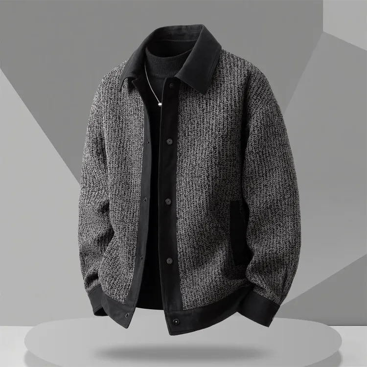 冬季新保暖撞色百搭轻薄翻领羽绒服男士2025爆款痞帅港风轻奢外套