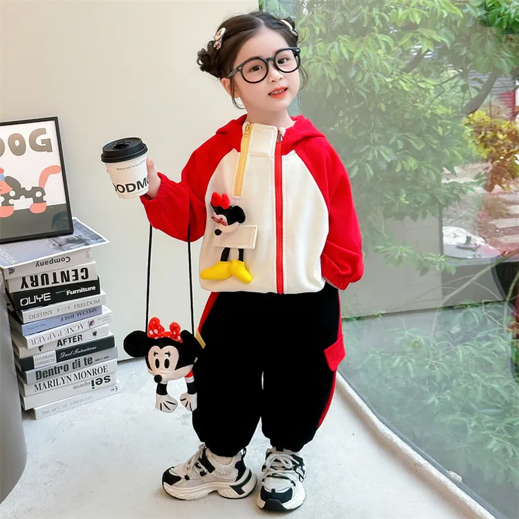 女童外套卫衣套装春秋款2025新款小女孩超洋气秋装儿童衣服两件套