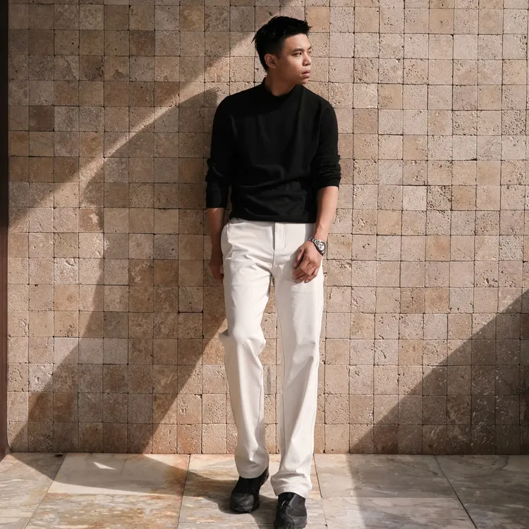 【东丽中空纱线加绒休闲裤】OKBRO性张力轻量保暖男士休闲长裤直筒