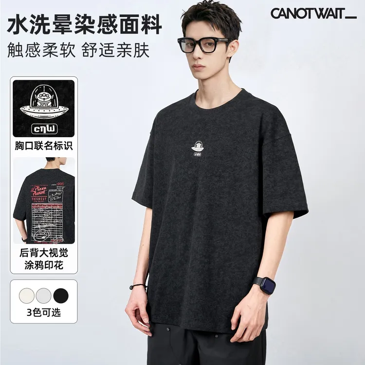 陈伟霆短袖CNW迪士尼玩具总动员5系列涂鸦印花夏户外休闲柔软舒适