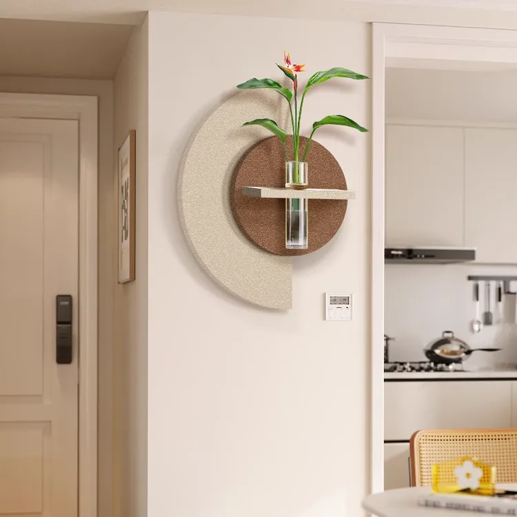 立体砂岩装饰画水培绿植挂画客厅餐厅走廊尽头玄关墙面高级感壁画