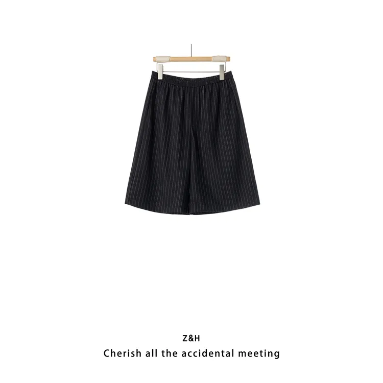 ZH【南星】简约款条纹短裤女舒适