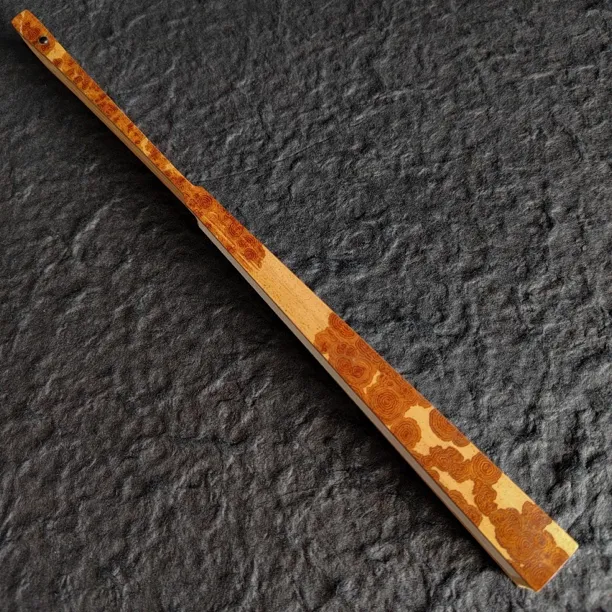 孤品珍藏红湘妃竹古方头扇掌中宝李志明制8寸1.8口18方竹师傅品牌