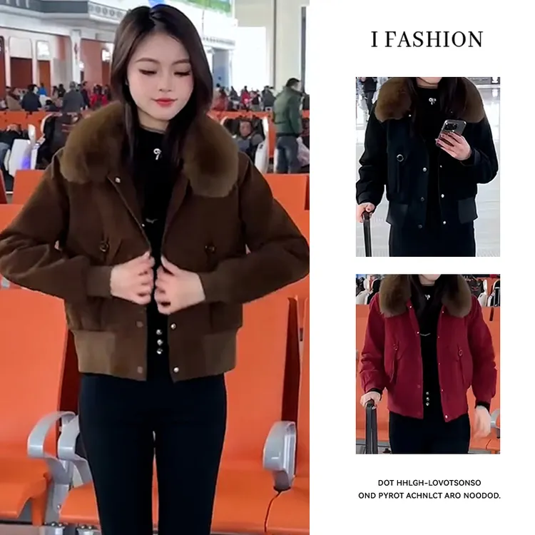 小个子设计感棉服女2025年秋冬季新款时尚百搭加绒加厚保暖厚外套