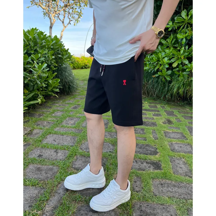 【爱心短裤】25夏季300克液氨棉舒适弹性透气百搭短裤男士时尚简约