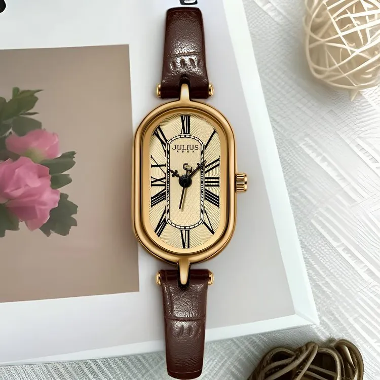 聚利时手表女款轻奢小众复古气质女士腕表潮流时尚防水石英表1432