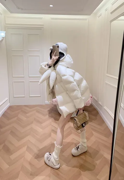 抱抱大被子立领斜搭拉链棉服25冬季中长款宽松加厚外套女