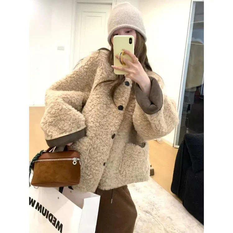 女宽松常规秋季短款冬季短外套百搭ins韩版Y3K英伦风