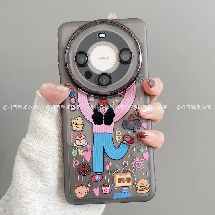 金属镜框适用华为mate70pro/60/50/40/30苹果17promax手机壳女孩