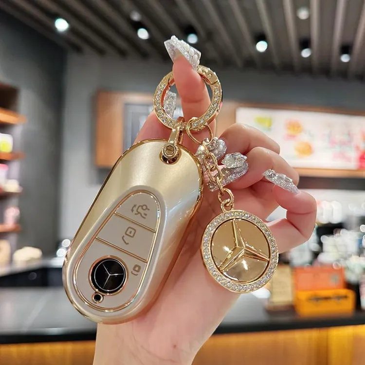 适用于25款奔驰e300l车钥匙套c260l扣glc300/C级S级E级eqe350女包