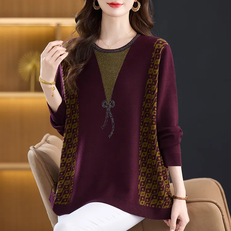 胖mm230斤时尚洋气羊毛衫女上衣秋冬宽松显瘦加厚羊绒毛衣打底衫