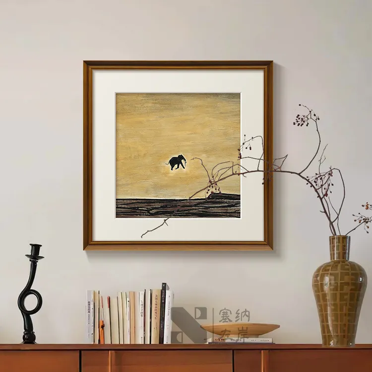 《一马平川》高级感中古风客厅装饰画常玉艺术轻法式餐厅挂画组合