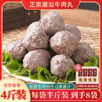 潮汕特产牛肉丸250g*8包 汕头牛筋丸Q弹爆汁火锅烧烤丸子