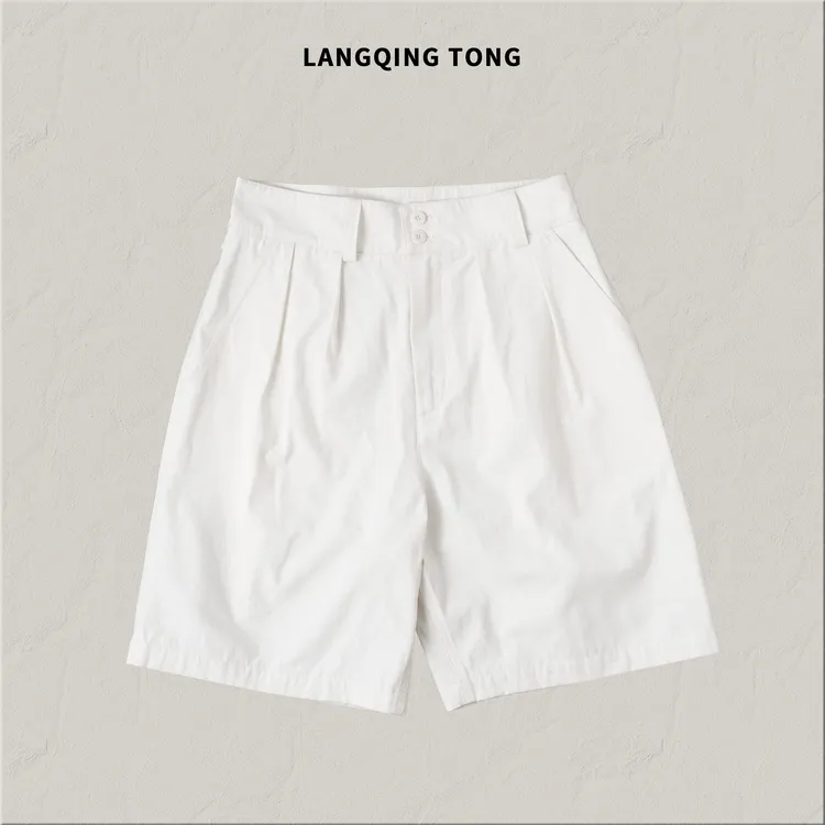 浪清/女装推荐 珂洛亦直筒通勤百搭纯棉中裤43883#2025夏新款裤子