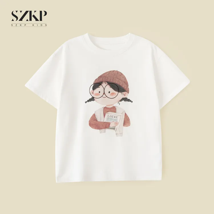 SZKP吸汗透气薄款t恤女童夏季新款儿童洋气纯棉短袖SHYX551190