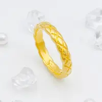 【国潮】足金999 窄菱格戒指 1.07 17圈口