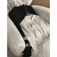 968新中式立领长袖斜襟提花衬衫显瘦休闲休闲百搭衬衣中国风上衣