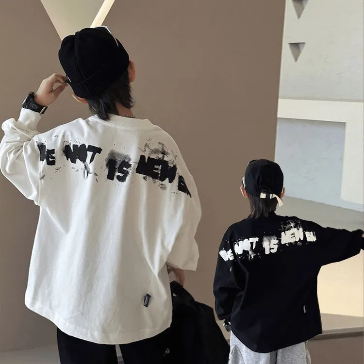 【100%纯棉】童装男童长袖t恤秋季儿童中大童男孩上衣洋气打底衫潮