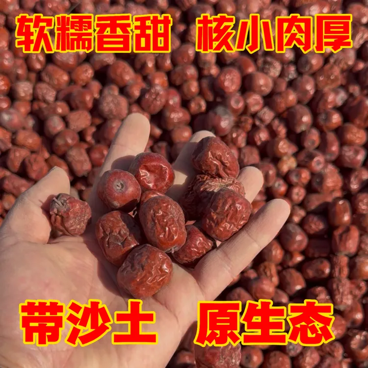 未清洗红枣 甘肃临泽小枣煲汤煮粥零食红枣自然晒干
