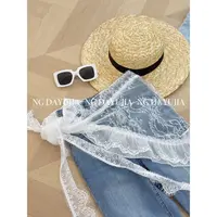 NG DAYU【灵魂单品】自制超重工双层木耳丝泡泡纱法式屁帘三角巾