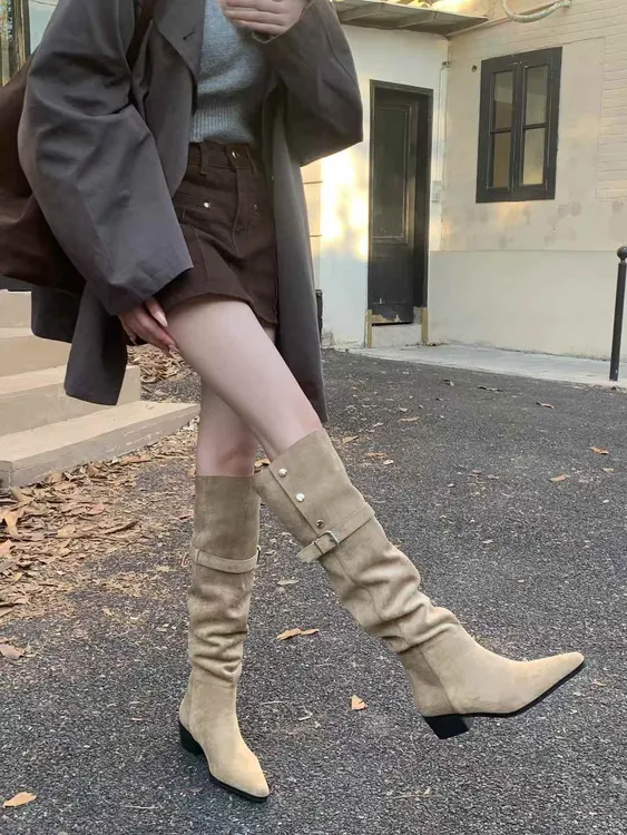 2025秋冬高级感骑士长靴～软面弹力靴瘦瘦靴百搭高跟高筒靴时装靴