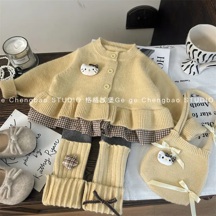 女童秋装套装2025秋新款韩版童装女宝宝春秋两件套P228