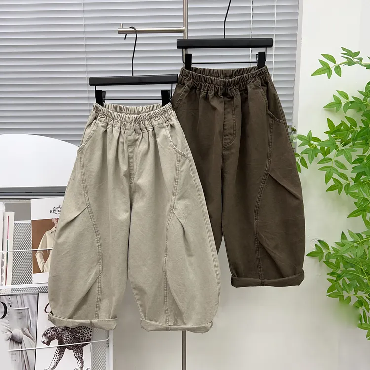 儿童长裤男童洋气休闲裤时尚春秋松紧带潮流裤子ED