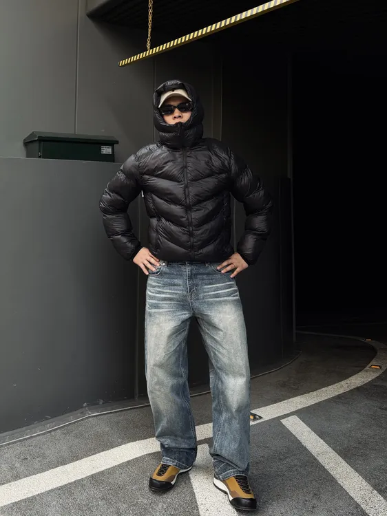 SOS户外轻量化连帽棉服5000GT运动保暖情侣面包服防泼水厚款棉衣