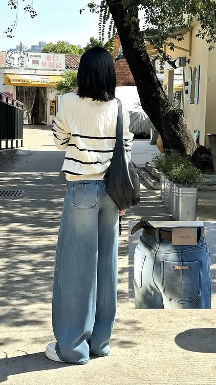 阿雅家-97F05扛把子断货王（不变形）显瘦韩版加厚加绒女长裤牛仔裤