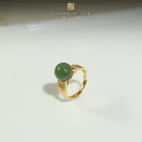 【凰一品】和田玉碧玉戒指S925银