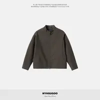 NYHSUGOO/南乙极简风羊毛混纺小立领夹克外套男3860高级感百搭