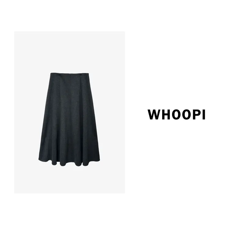 【Whoopi】【赫本裙】法式高腰垂感伞裙巨显瘦A字伞型半身裙